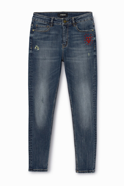 skinny heart jeans