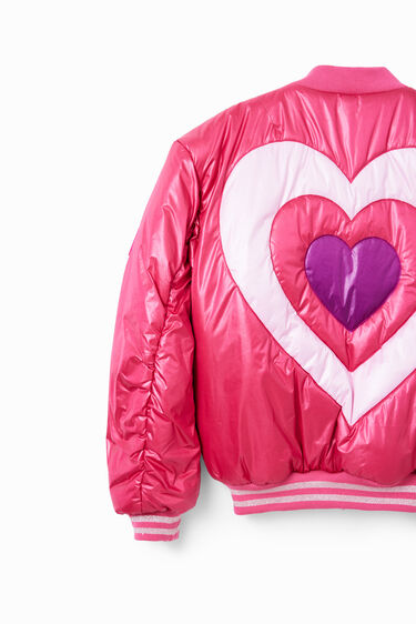 Quilted heart bomber jacket | Desigual