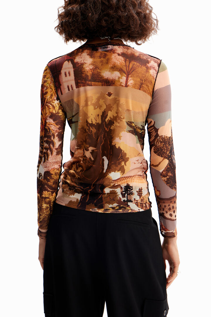 Samarreta slim tul tapestry | Desigual