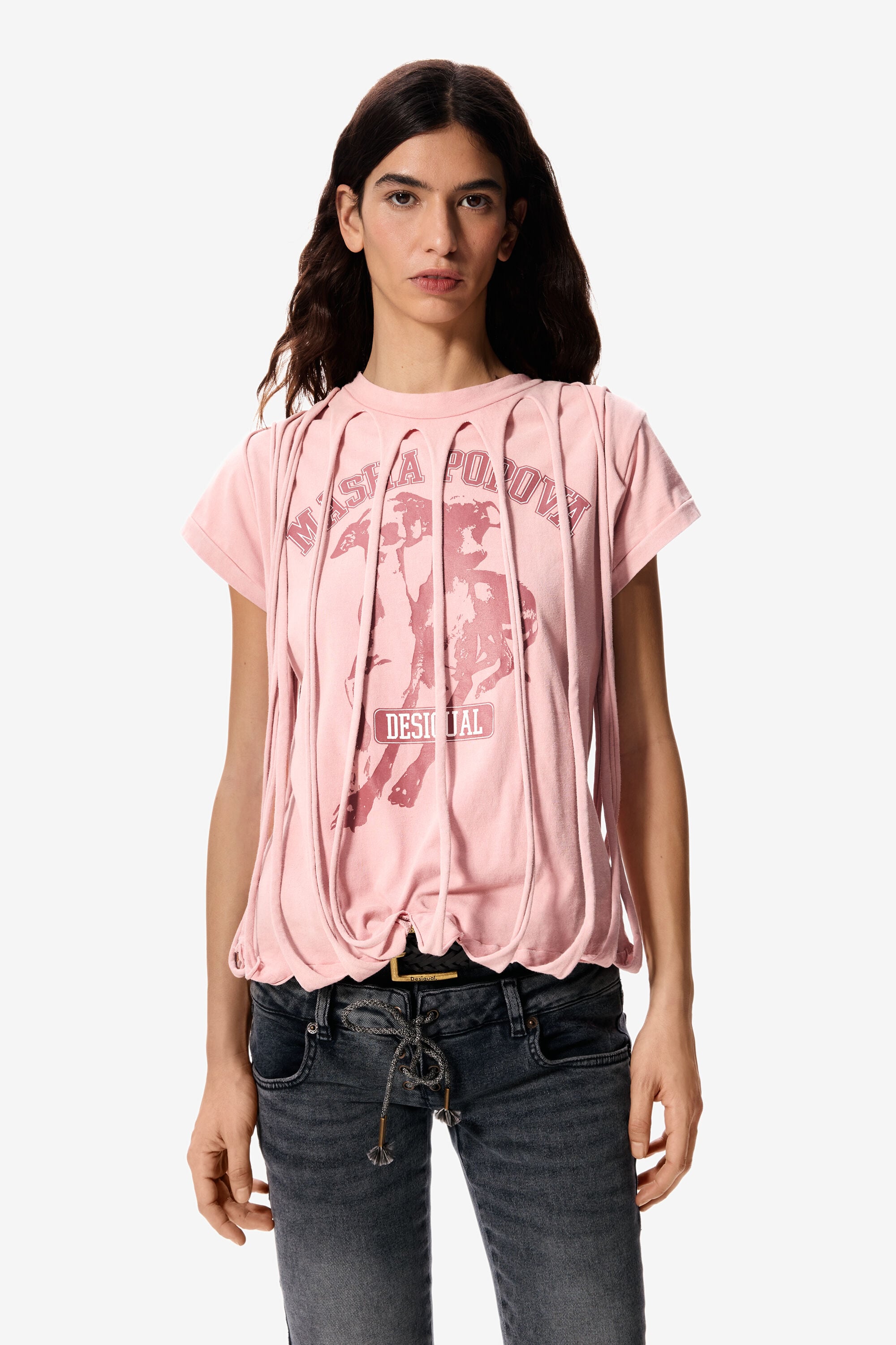 Desigualカットソー Short-Sleeved T-Shirt Masha Popova pink Women's I Desigual.com