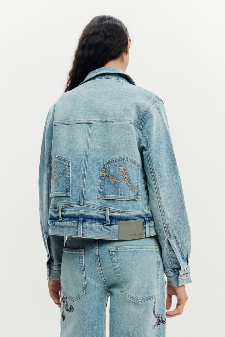 Veste en denim imprim&eacute;e | Desigual