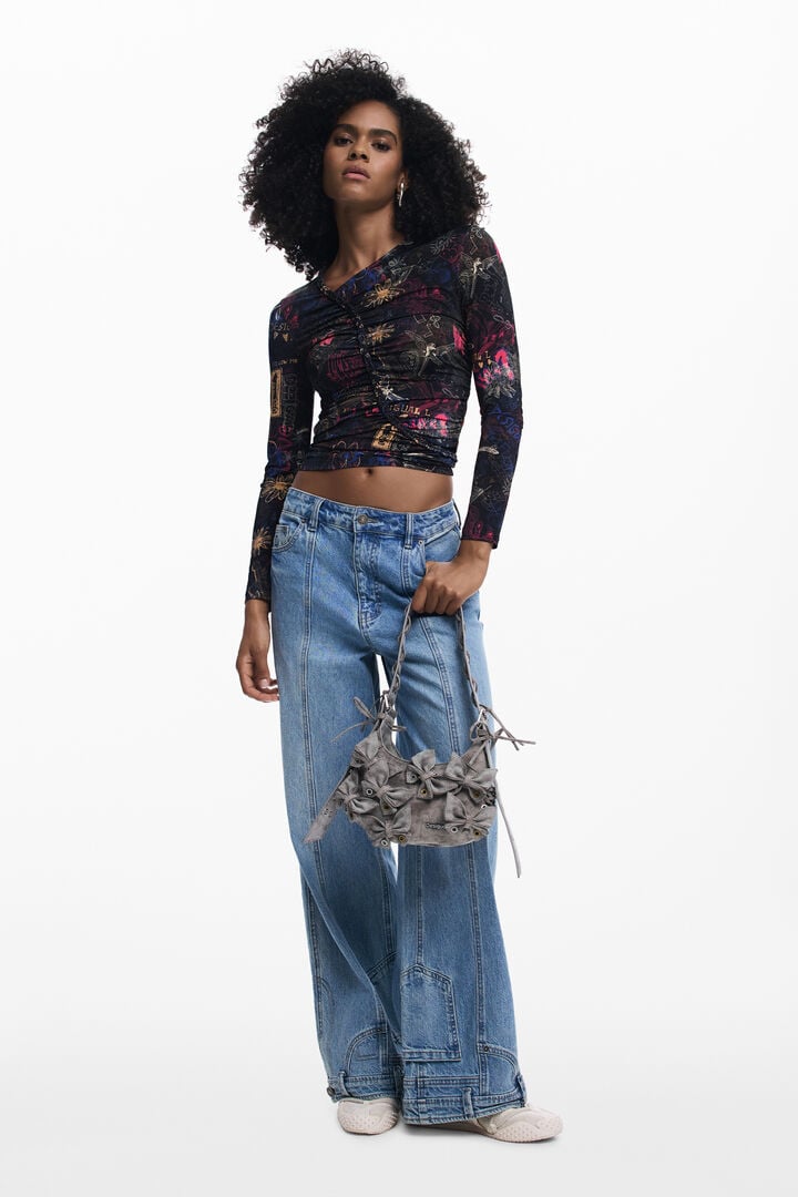 Bolso apliques mariposas pequeño | Desigual