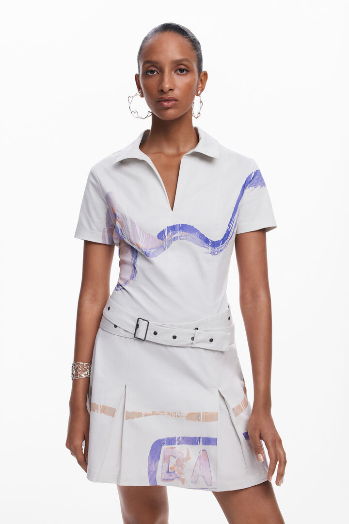 Vestido corto cinturón | Desigual