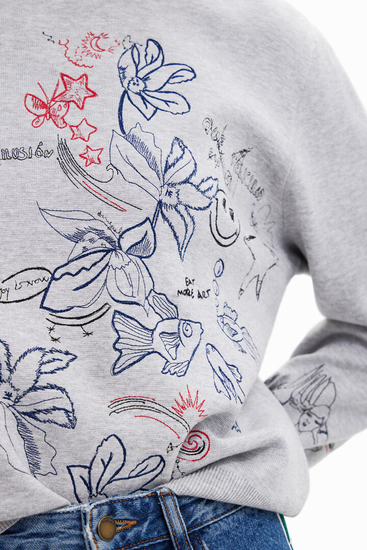Embroidered floral jumper | Desigual