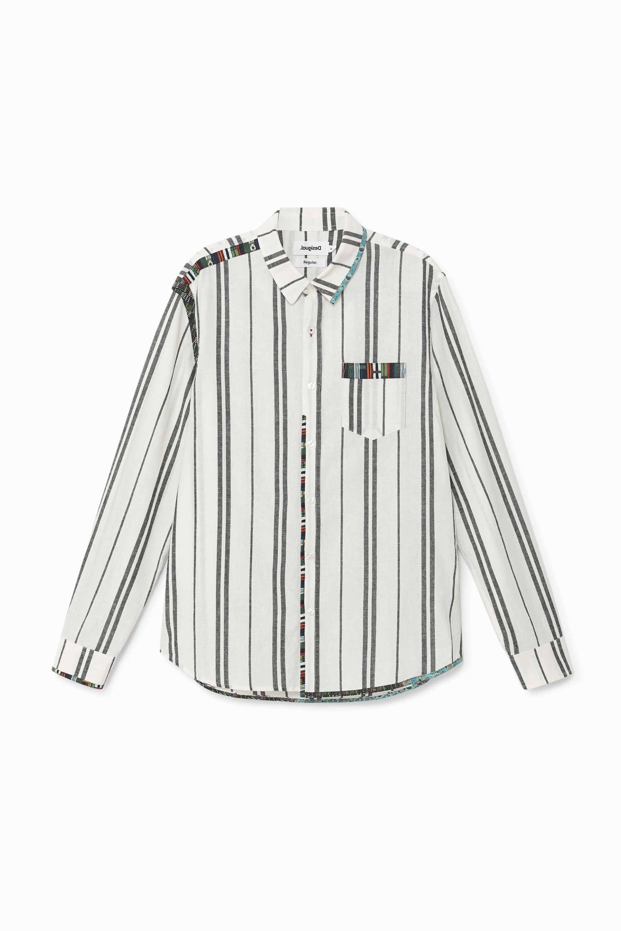 Chemise homme Desigual blanche imprimé Moto TL - Vêtements