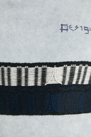 Katoenen trui met gebreide streep | Desigual