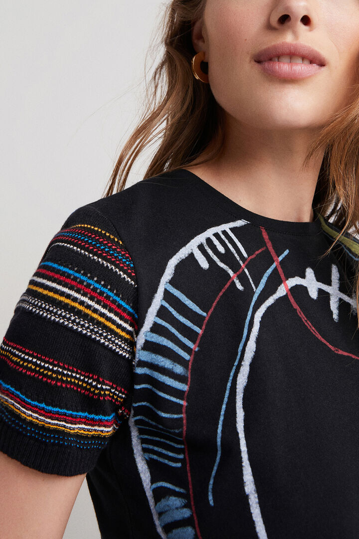 Camiseta manga tricot | Desigual