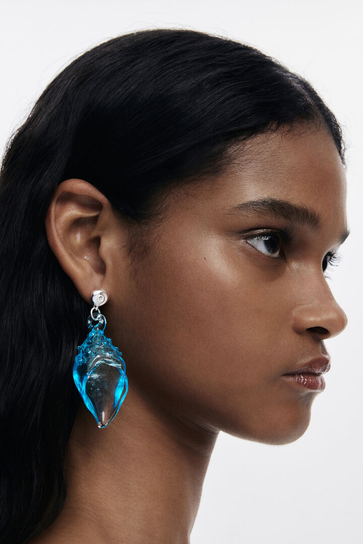Crystal zalio shell earrings | Desigual