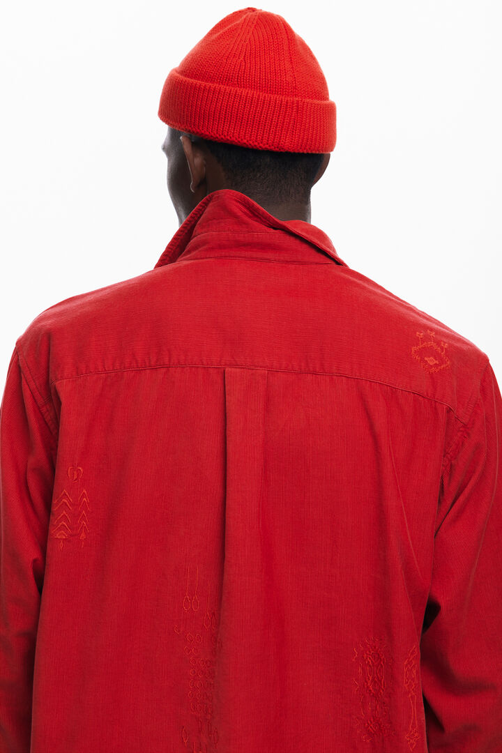Red embroidered shirt | Desigual
