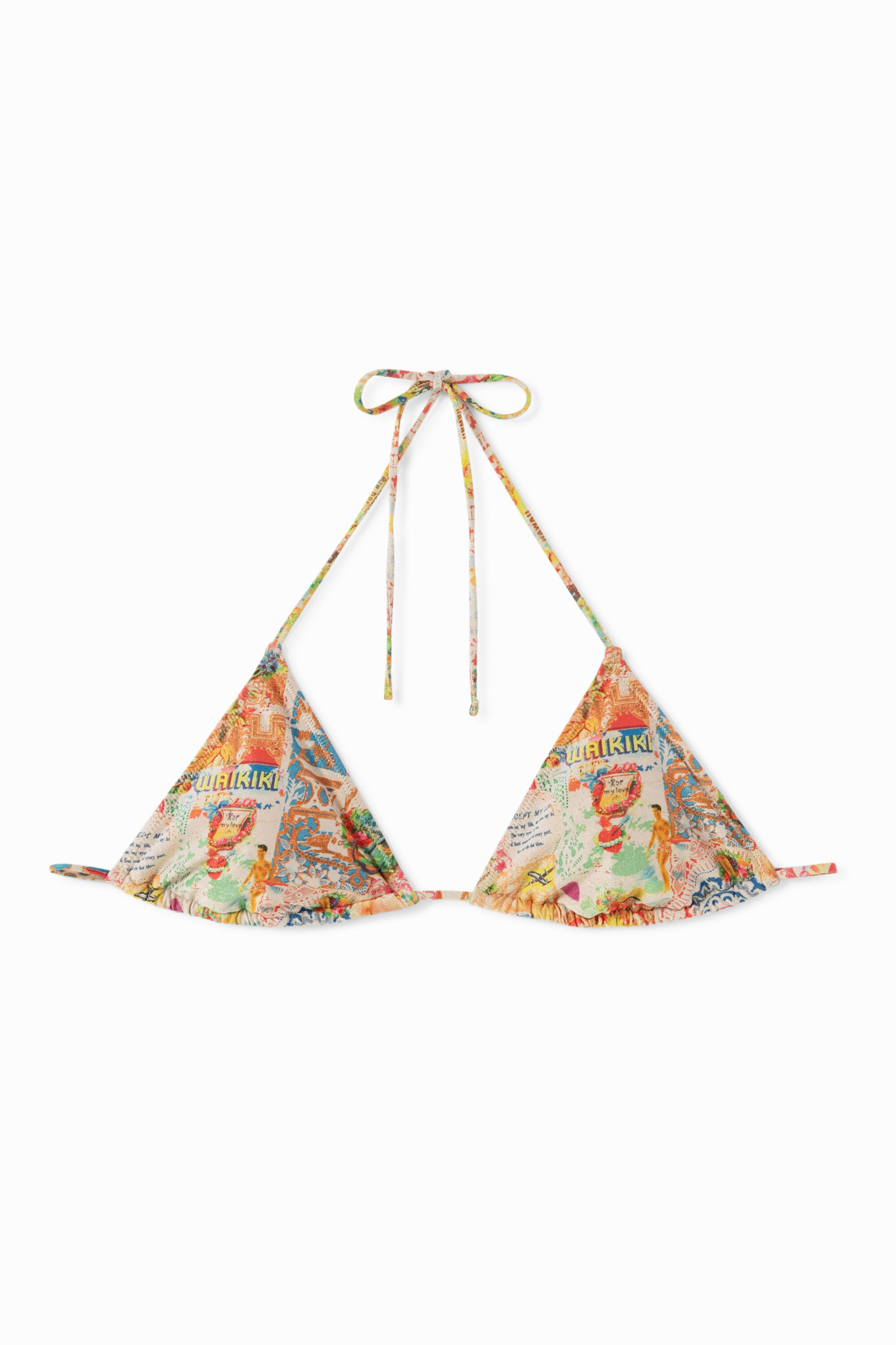 Top de bikini hawaïen lurex - Desigual - Modalova