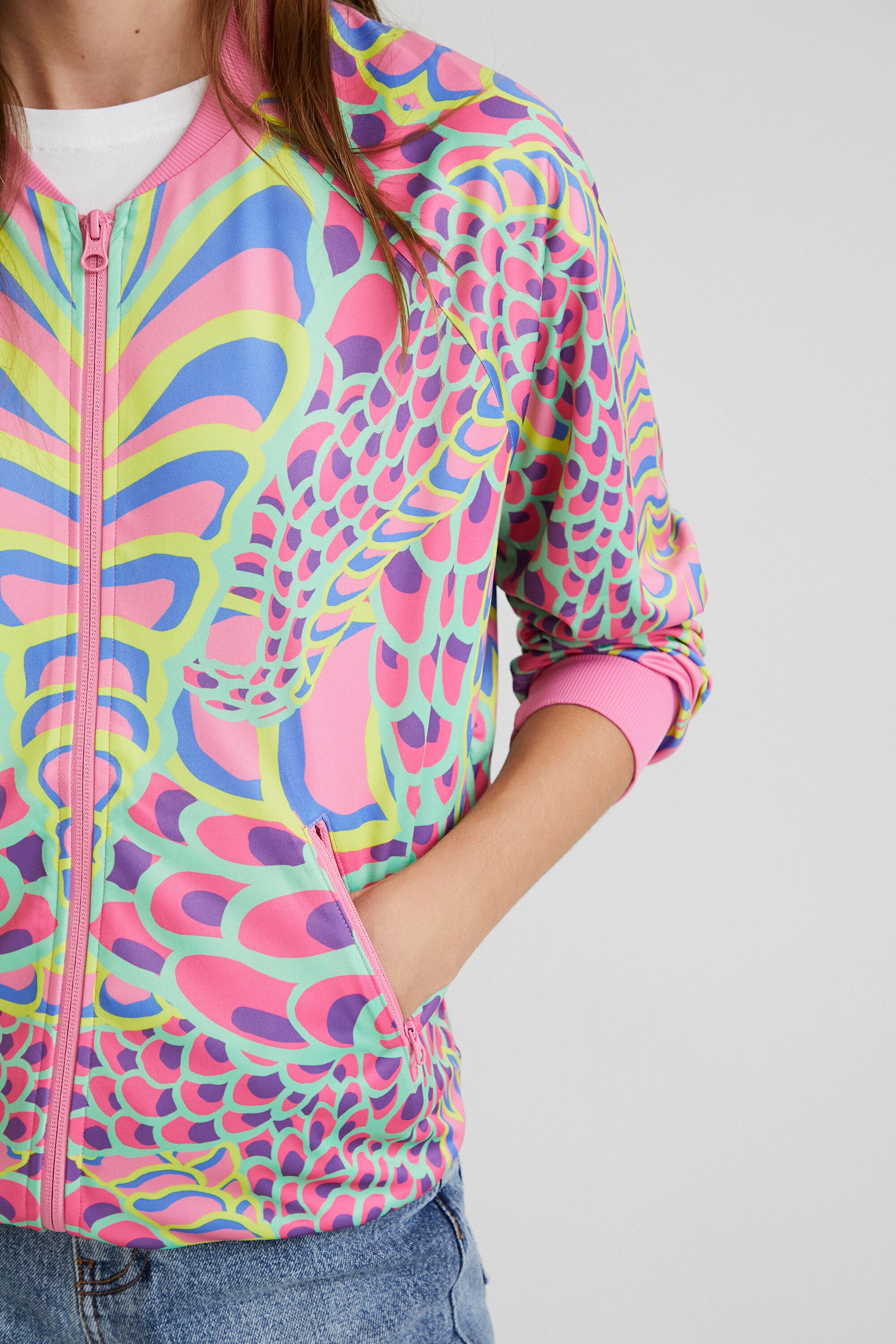 Pink snake print jacket hot sale