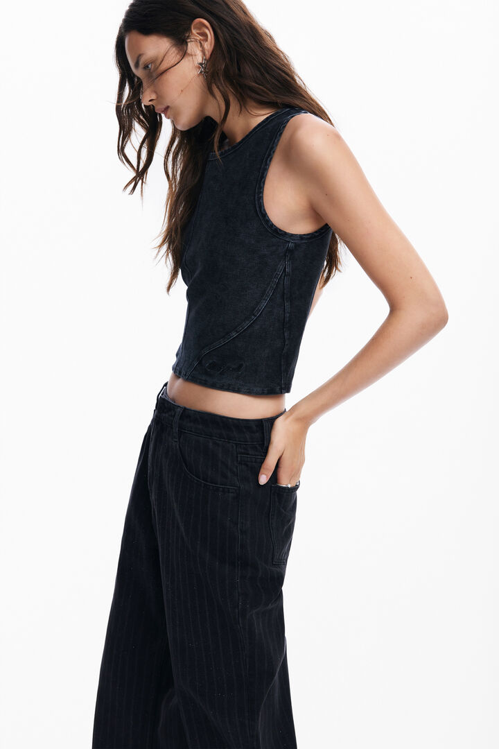 Washed effect knit T-shirt | Desigual