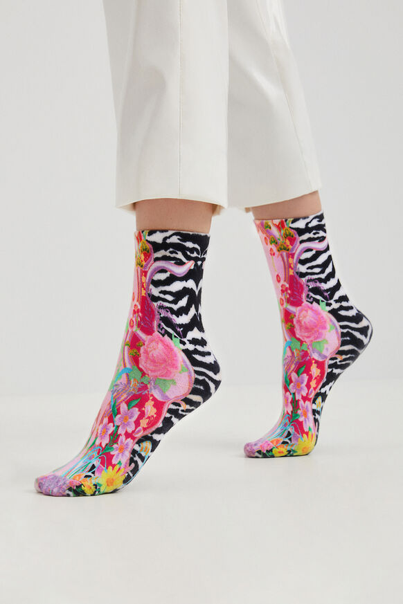 Cotton floral socks | Desigual