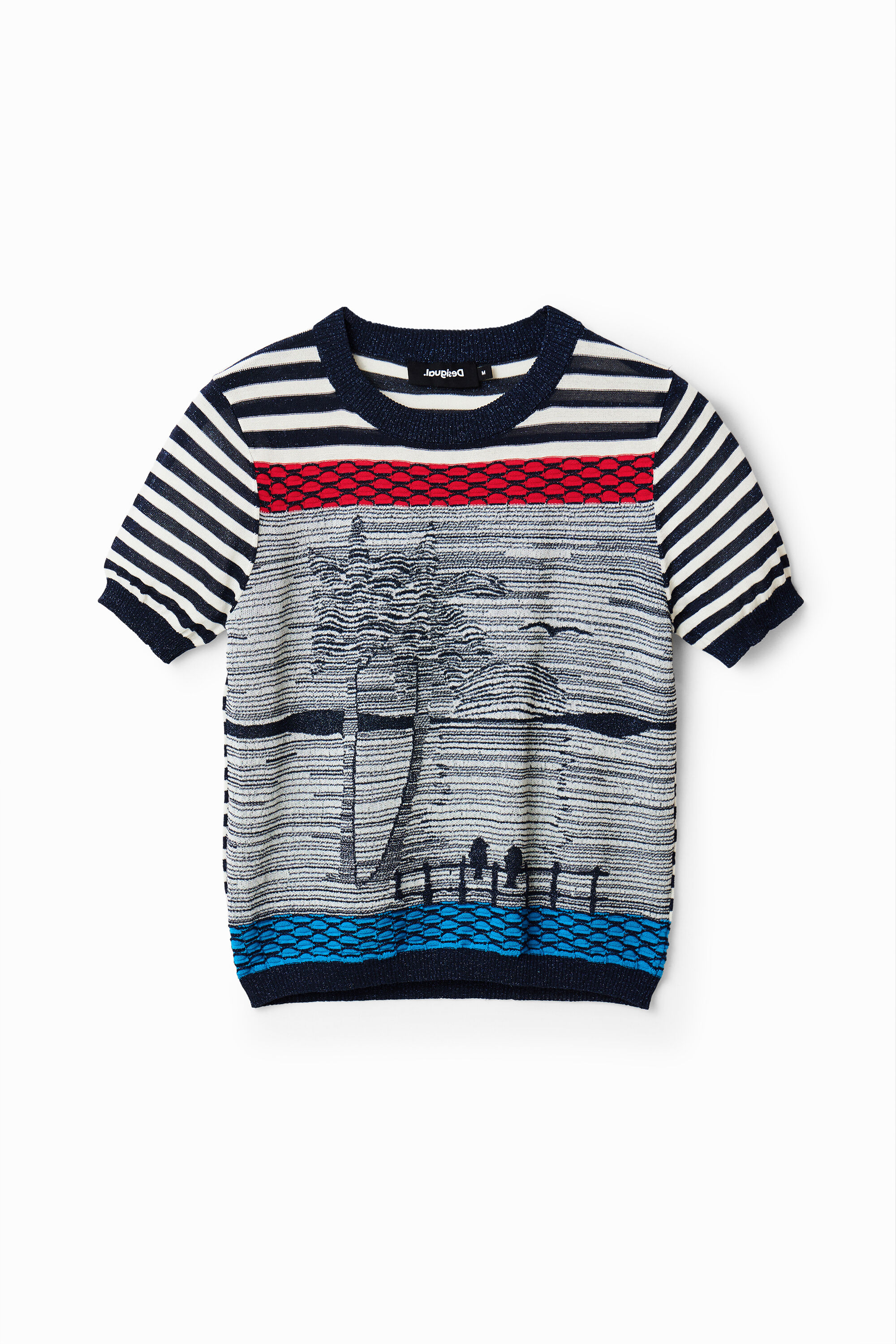 Jersey-Shirt Marinestreifen