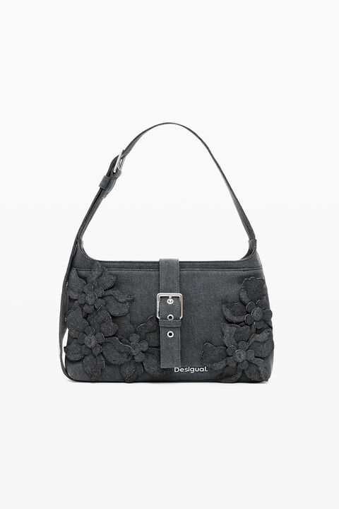 MEDIUM BAG WITH FLOWER APPLIQUÉS