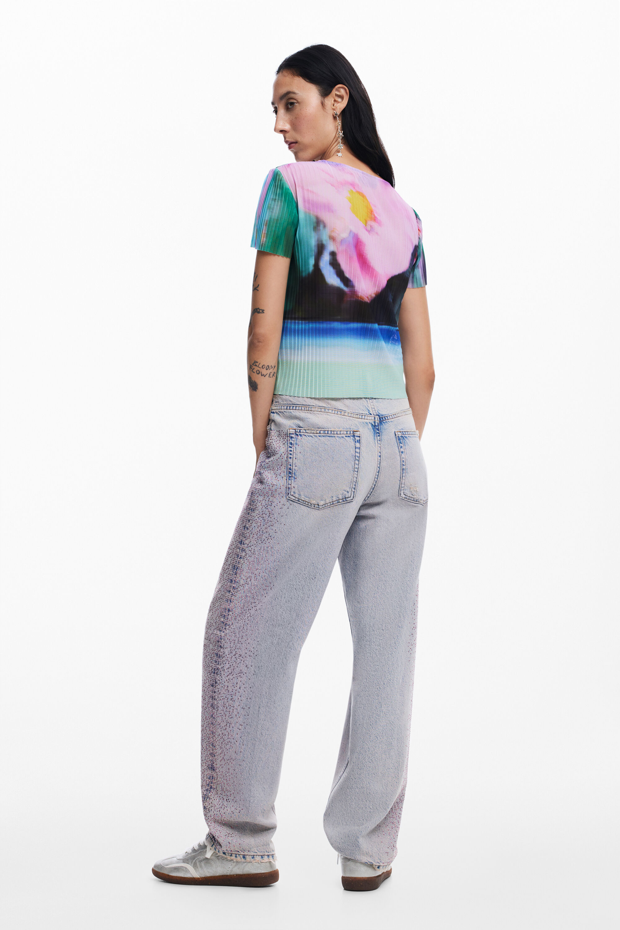Desigual rainbow jeans shop