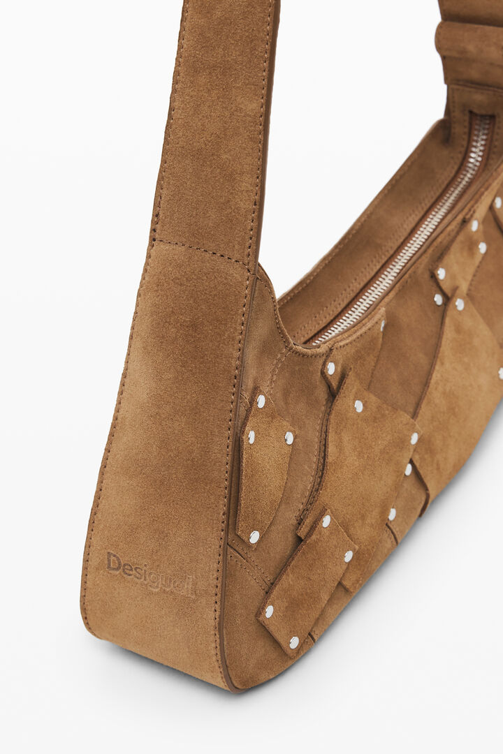 Bolso 100% piel solapa asimétrica pequeño | Desigual
