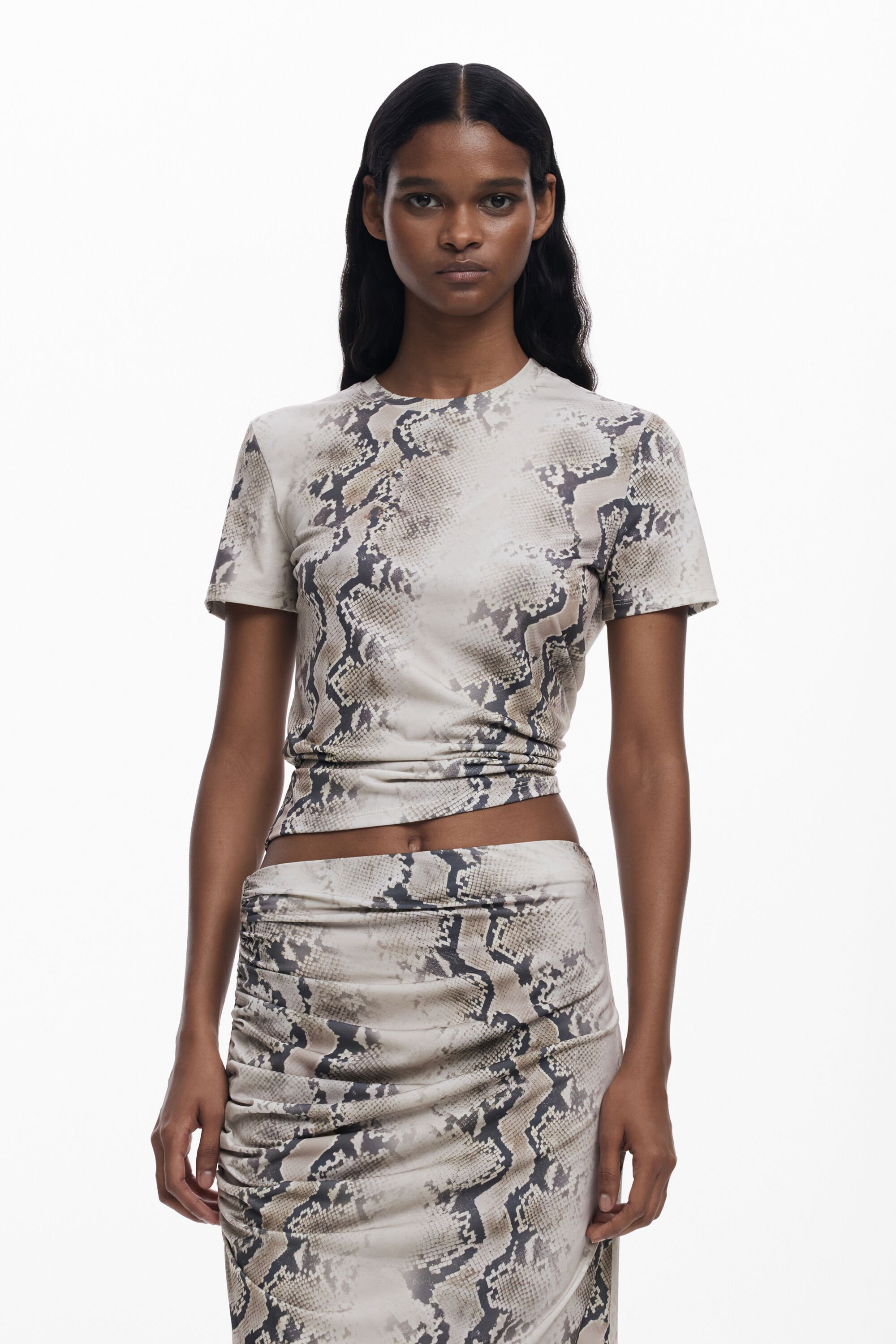 Draped animal skirt Women's I Desigual.com