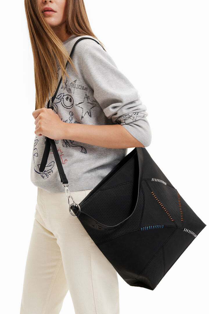 Large patchwork bucket bag | Desigual