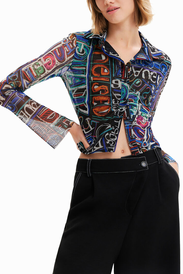 Camisa slim curta tul | Desigual