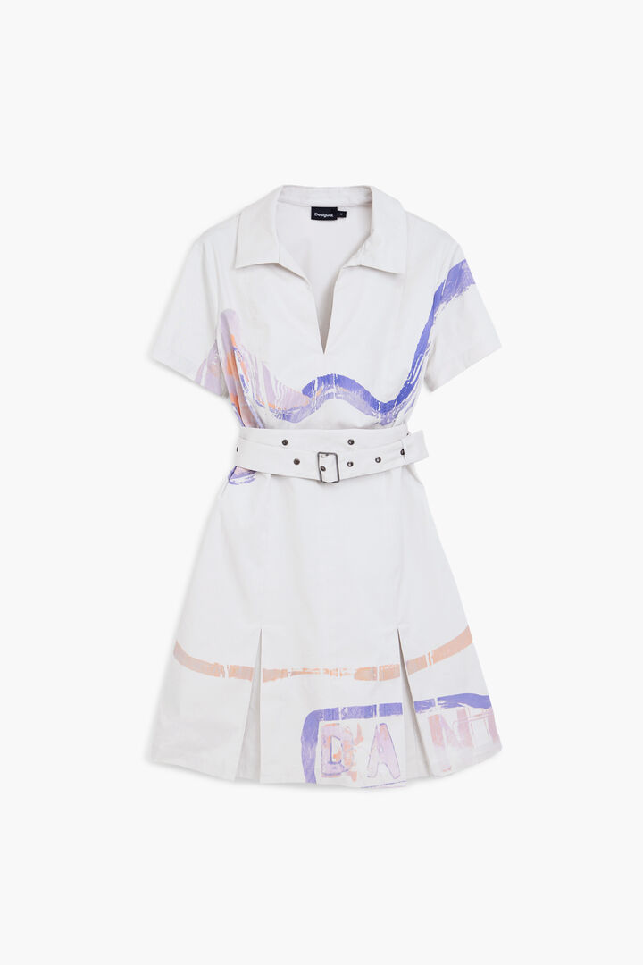 Vestido corto cinturón | Desigual