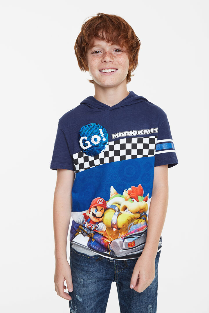 T-shirt Mario Kart et Go! en paillettes