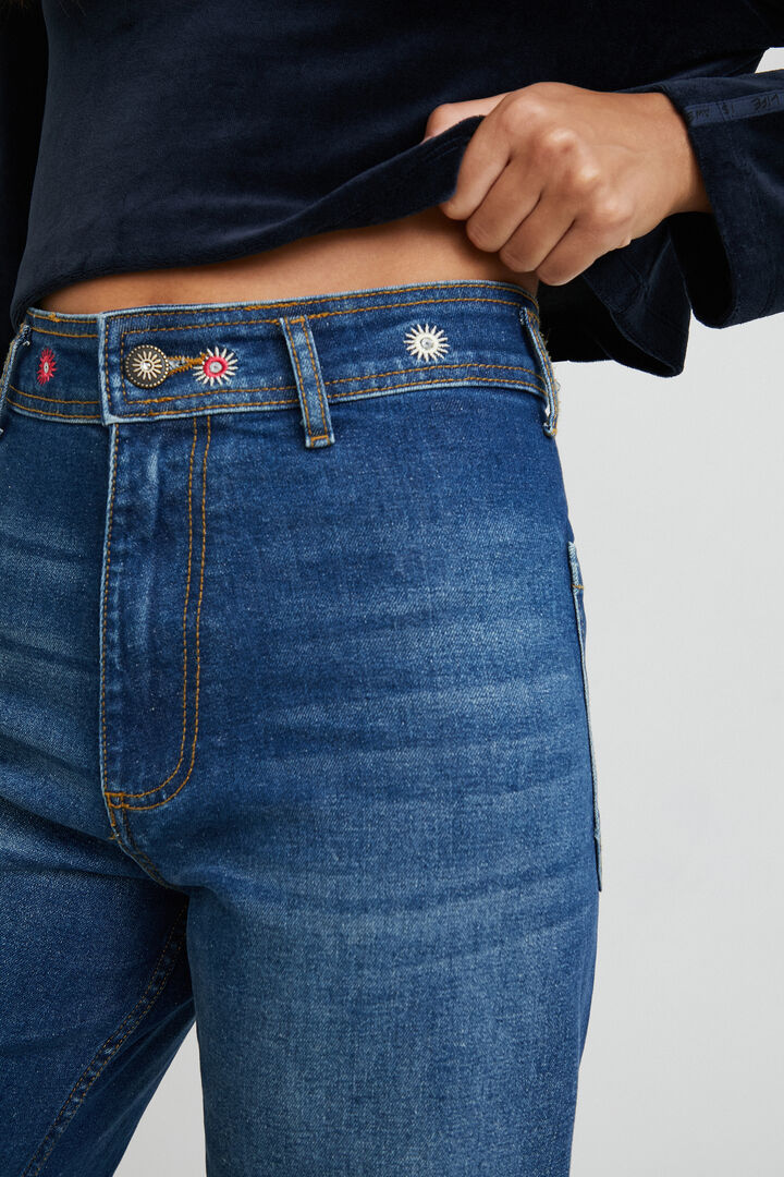 Wide leg ankle grazer jeans | Desigual