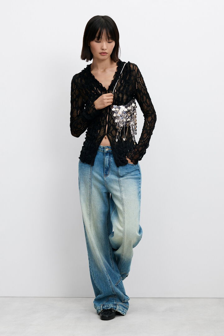 metallic bag with chains