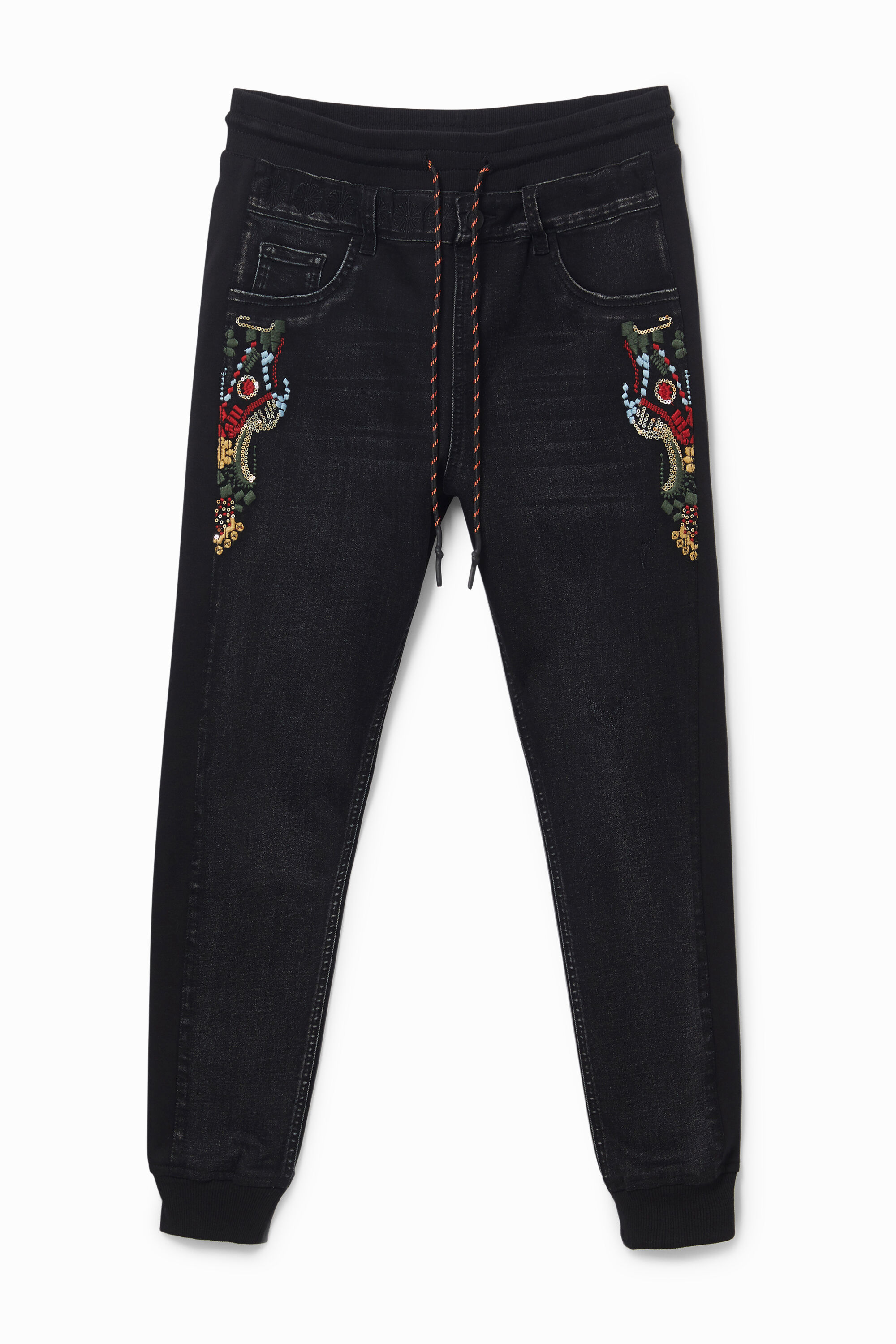 Knöchellanger Denim-Jogger