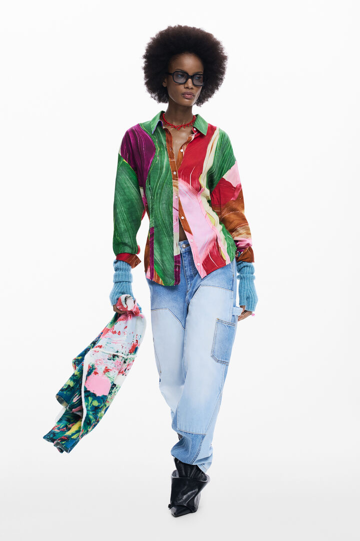 Tailliertes bedrucktes Hemd | Desigual