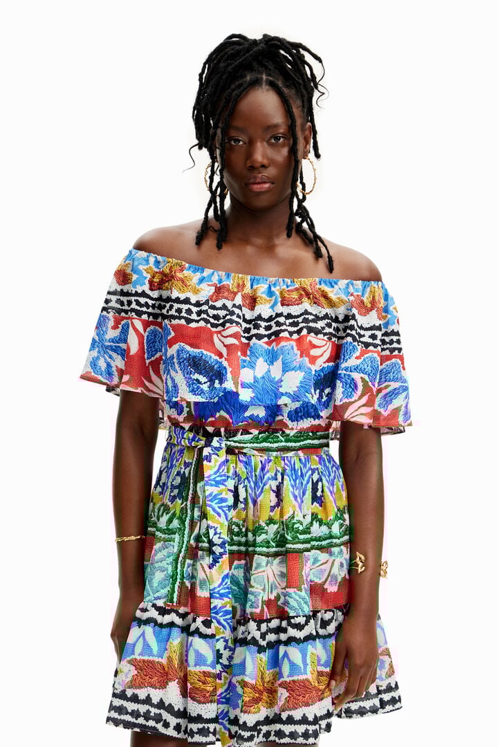 Stella Jean エスニックショートワンピース | Desigual