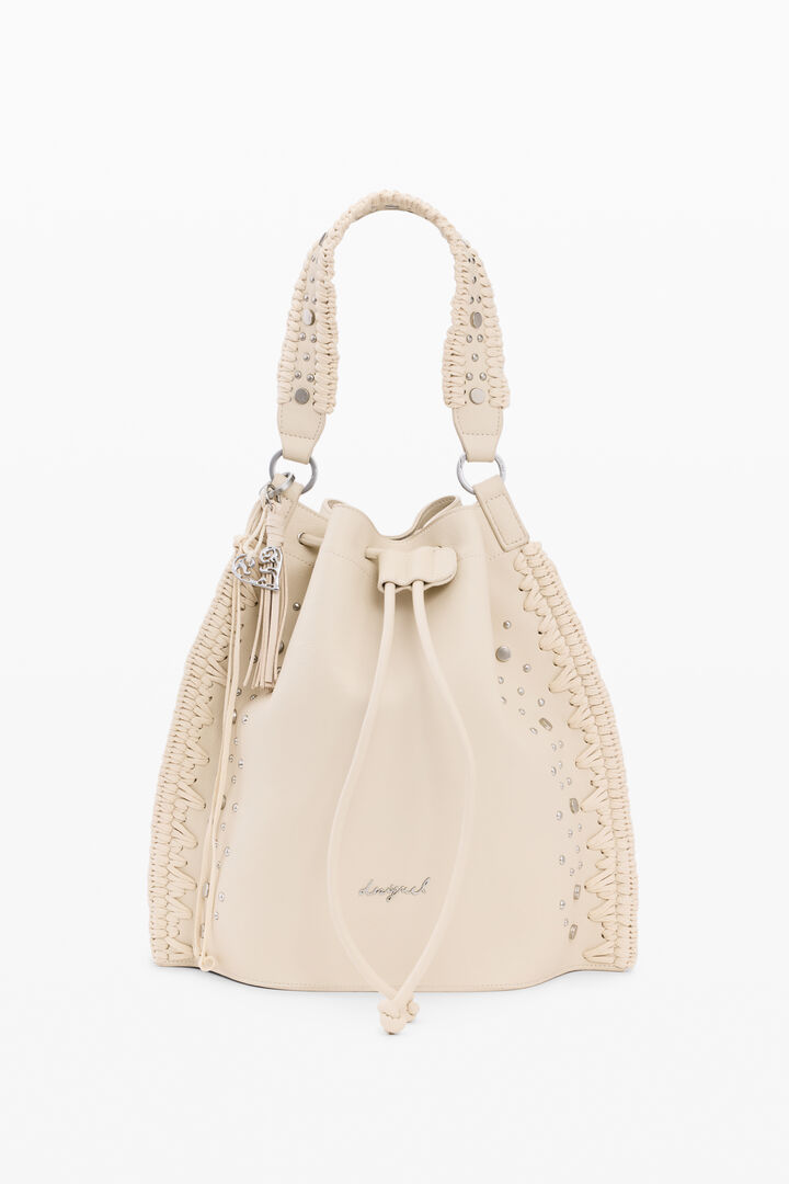 Zaino ricamato arricciato