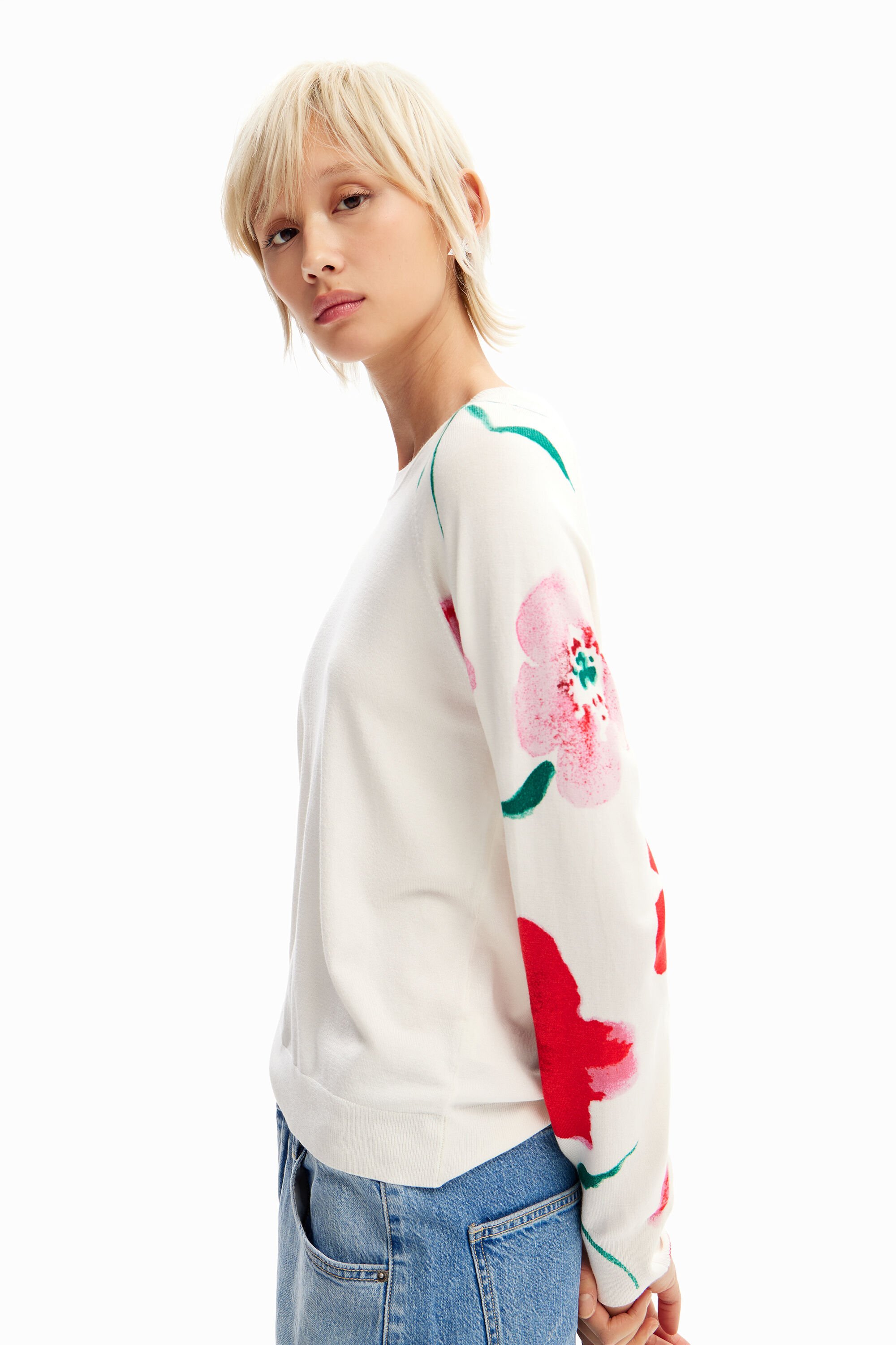 Desigual Watercolour floral pullover