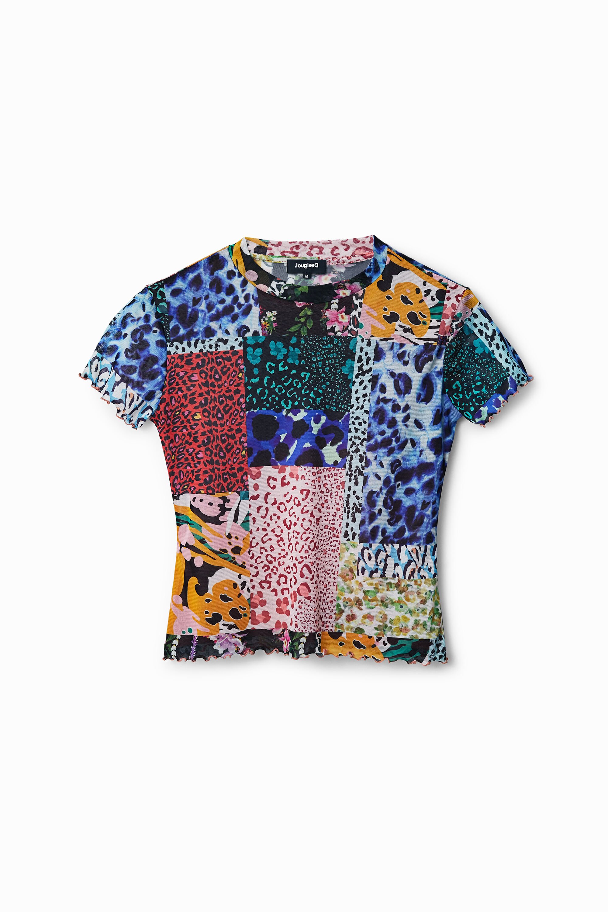 Tüll-Shirt Slim Fit Patch
