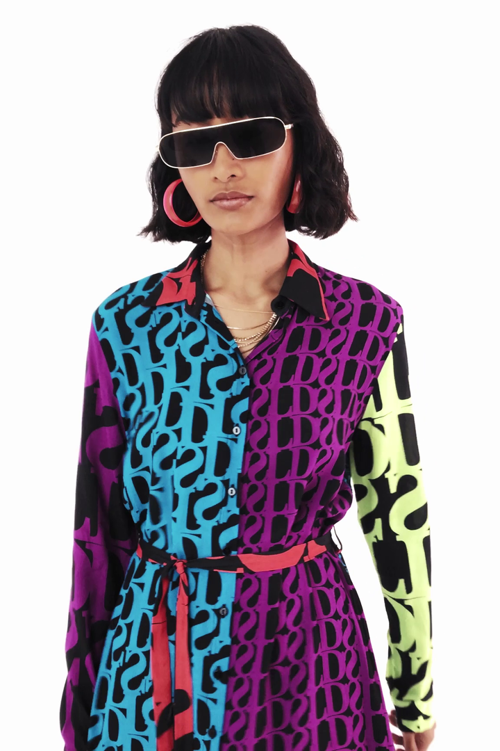 Logomania shirt dress Designed by M. Christian Lacroix | Desigual