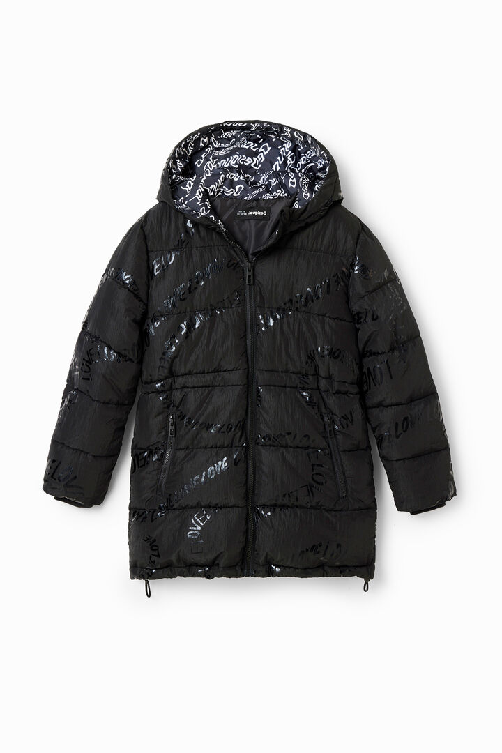 Abric llarg padded text | Desigual