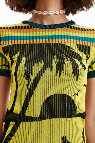 T-shirt paysage maille | Desigual