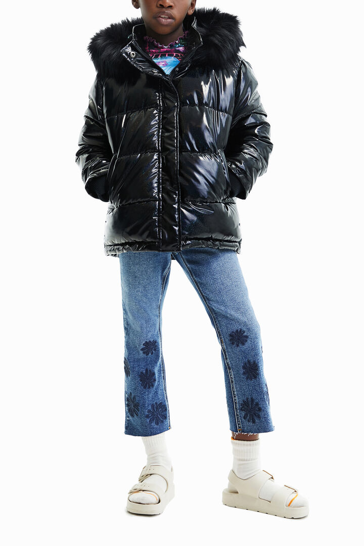 Short padded hooded jacket | Desigual