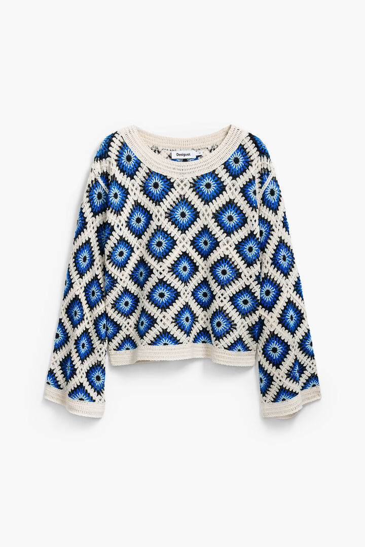 Multicolor crochet sweater | Desigual