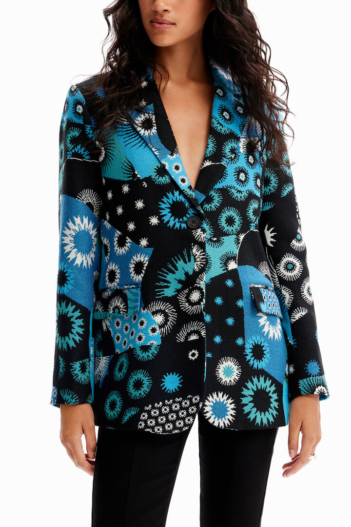 Patchwork jacquard blazer | Desigual