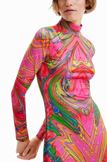 María Escoté slim midi dress | Desigual