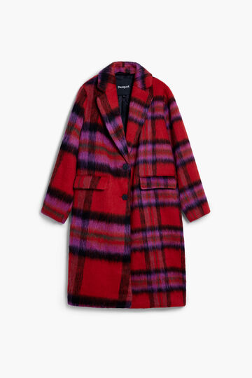 Red tartan coat | Desigual