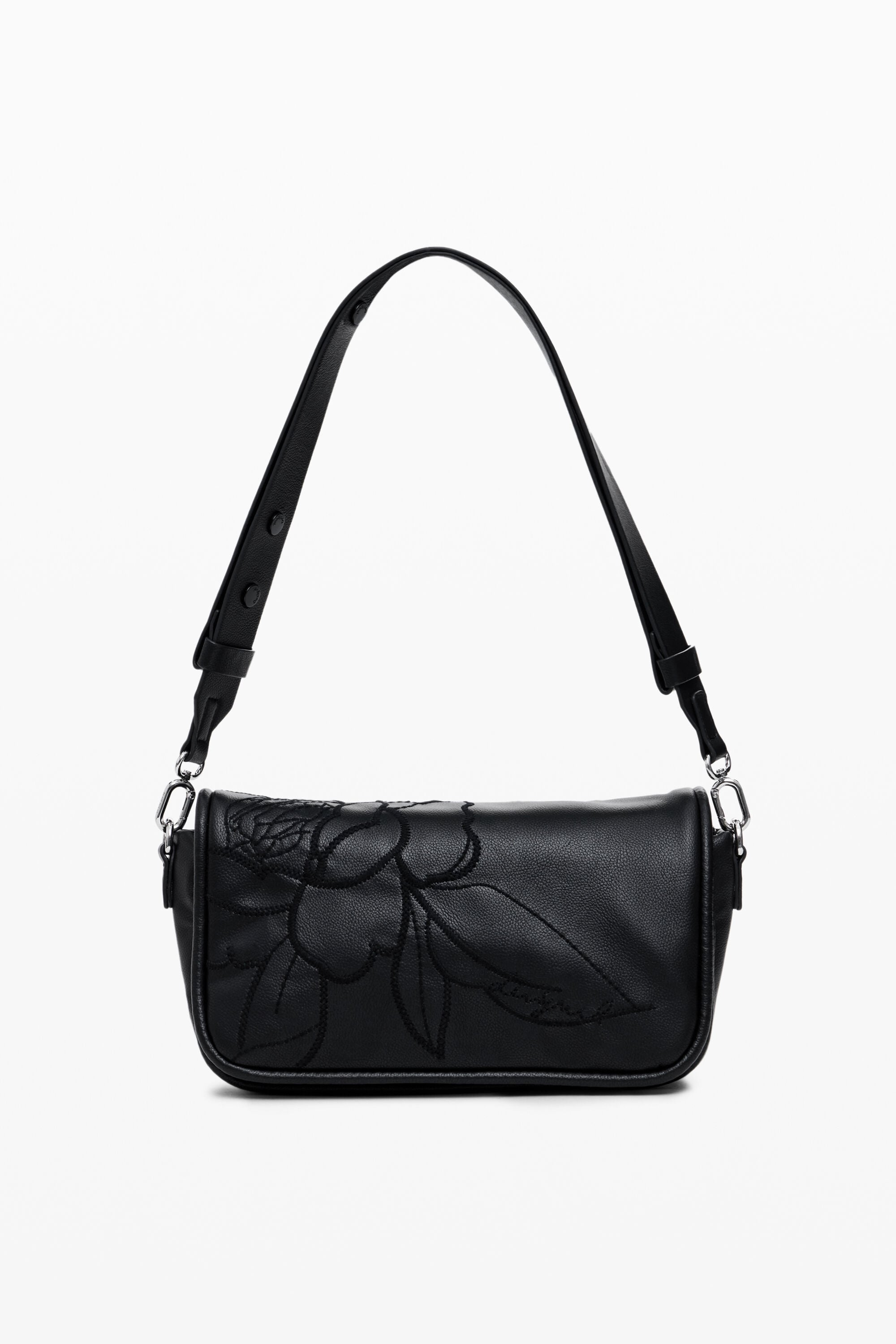 Bolso bandolera flores - BLACK - U