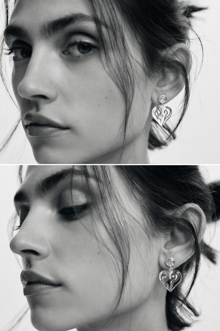 Zalio purple crystal earrings | Desigual