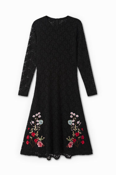 desigual black dress flower