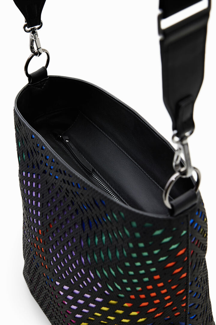 Large geometric bucket bag | Desigual
