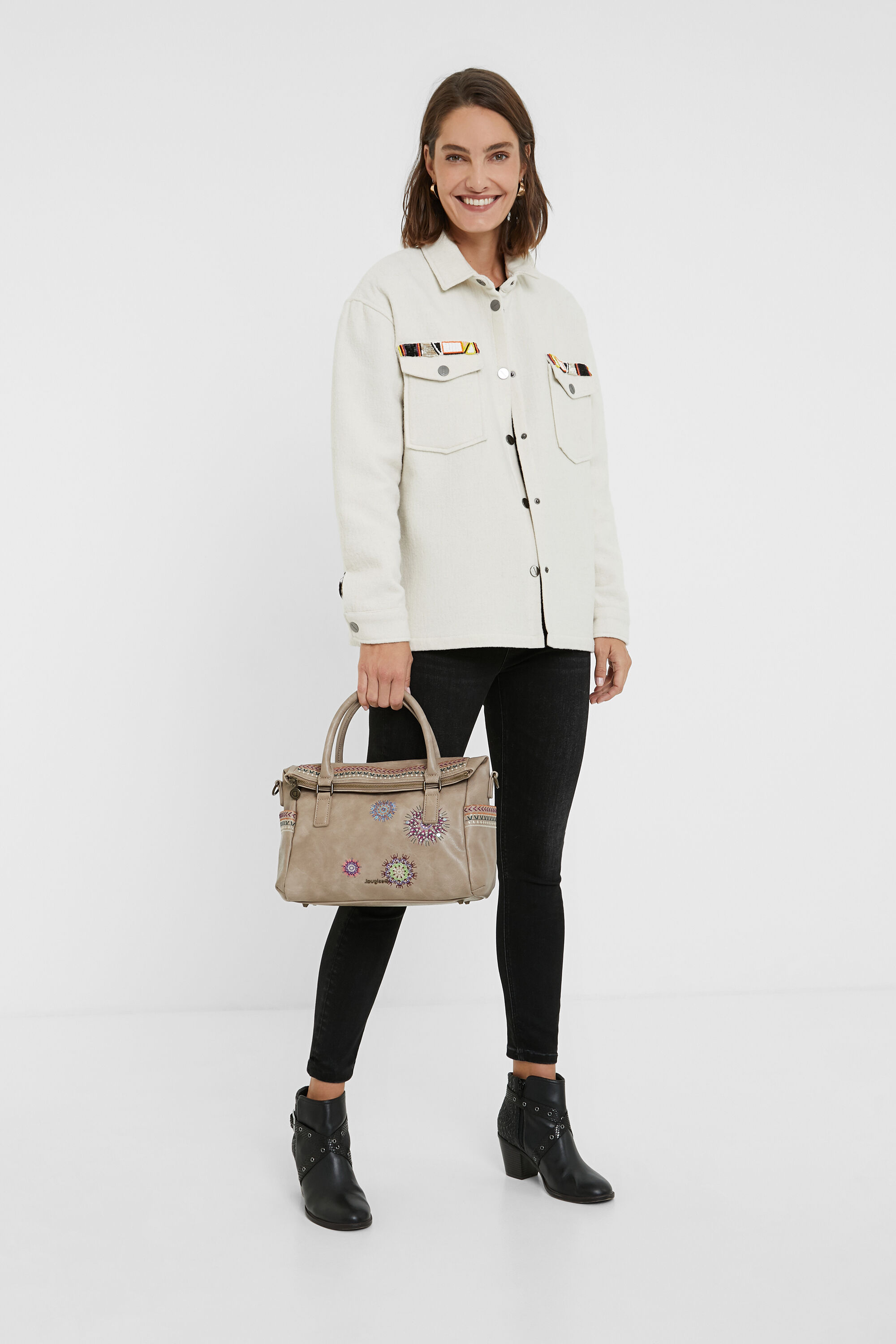 embroidered briefcase