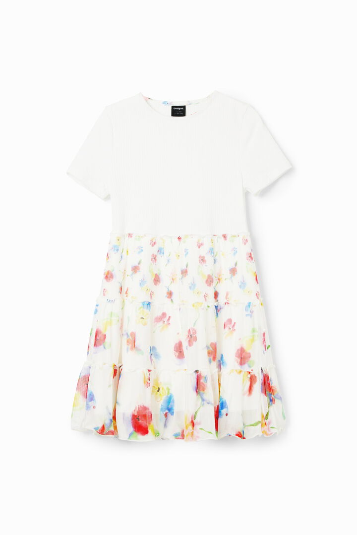 Vestido combinado flores | Desigual