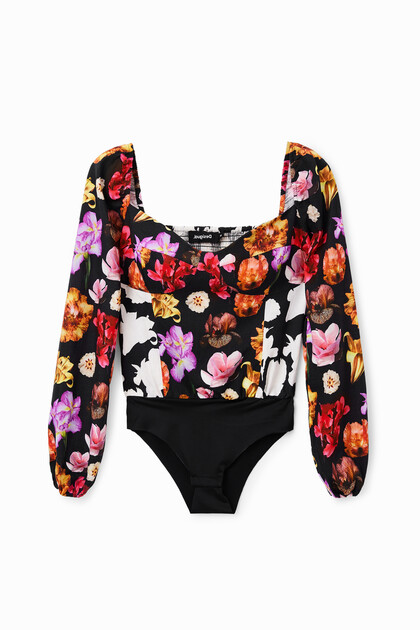 M. Christian Lacroix floral bodysuit