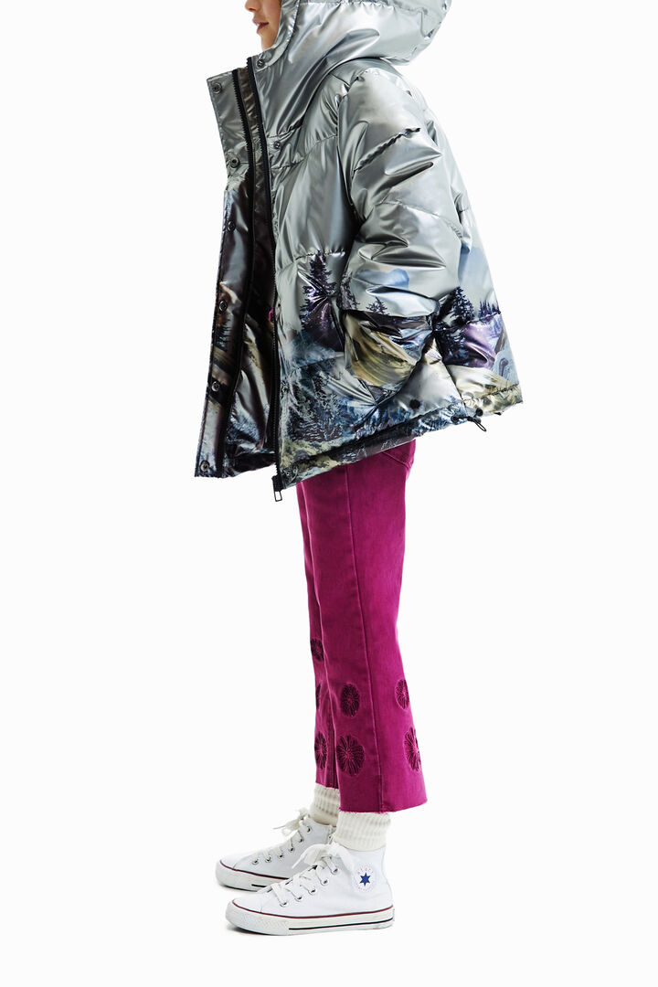 Short padded metallic jacket | Desigual